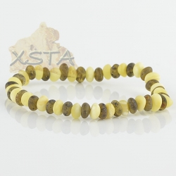 Matt green amber bracelet